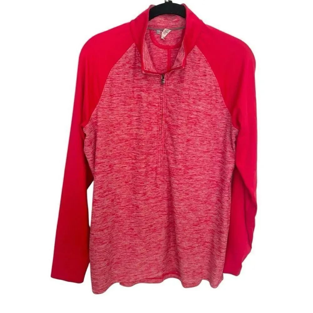 Under Armor UA Half Zip Pullover Long Sleeve Top Size Large Color- Coral Golf